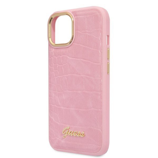 Guess GUHCP14MHGCRHP iPhone 14 Plus / 15 Plus 6.7&quot; różowy/pink hardcase Croco Collection