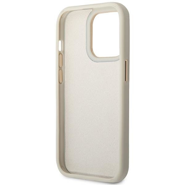 Guess GUHCP14LHGCRHS iPhone 14 Pro 6,1&quot; srebrny/silver hardcase Croco Collection
