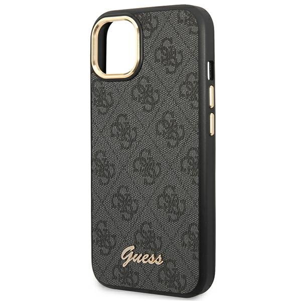 Guess GUHCP14MHG4SHK iPhone 14 Plus / 15 Plus 6.7&quot; czarny/black hard case 4G Vintage Gold Logo