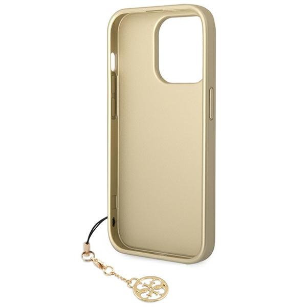 Guess GUHCP14LGF4GBR iPhone 14 Pro 6,1&quot; brązowy/brown hardcase 4G Charms Collection