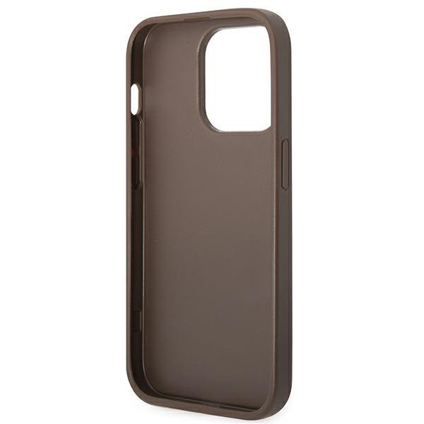 Guess GUHCP14XG4GLBR iPhone 14 Pro Max6,7&quot; brązowy/brown hard case 4G Stripe Collection