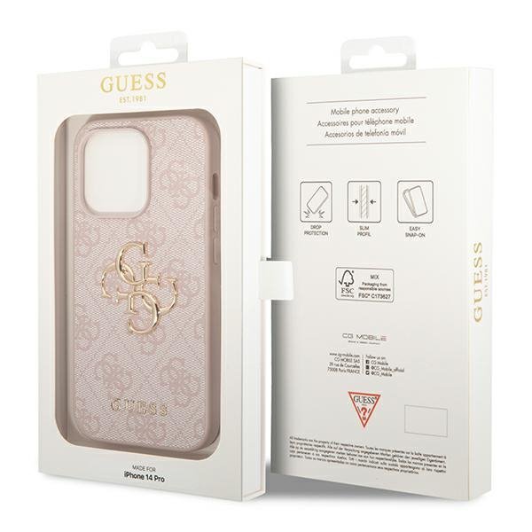 Guess GUHCP14L4GMGPI iPhone 14 Pro6,1&quot; różowy/pink hardcase 4G Big Metal Logo