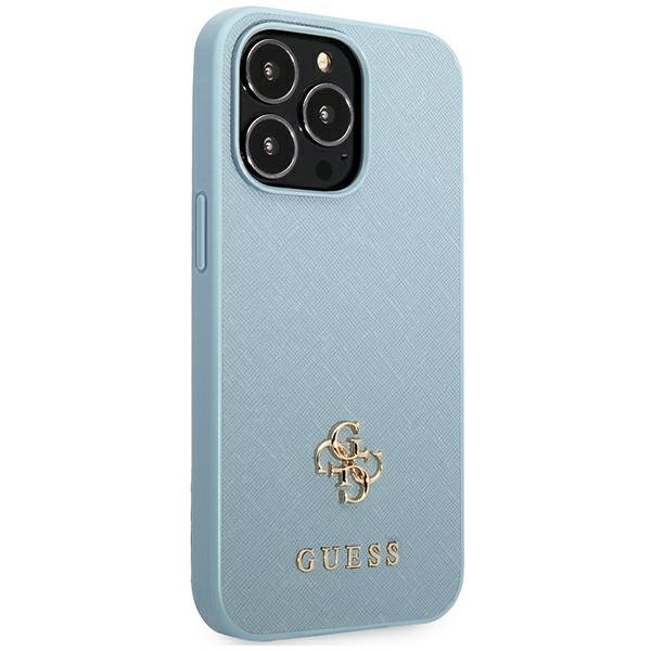 Guess GUHCP13XPS4MB iPhone 13 Pro Max 6,7&quot; niebieski/blue hardcase Saffiano 4G Small Metal Logo