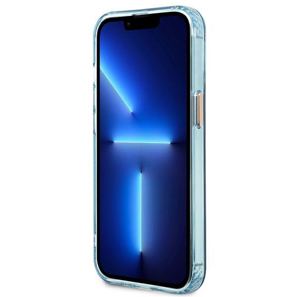 Guess GUHMP13XHTCMB iPhone 13 Pro Max6,7&quot; niebieski/blue hard case Gold Outline Translucent MagSafe