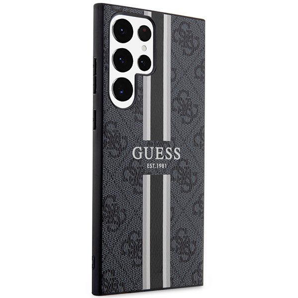 Guess GUHCS23LP4RPSK S23 Ultra S918 czarny/black hardcase 4G Printed Stripe