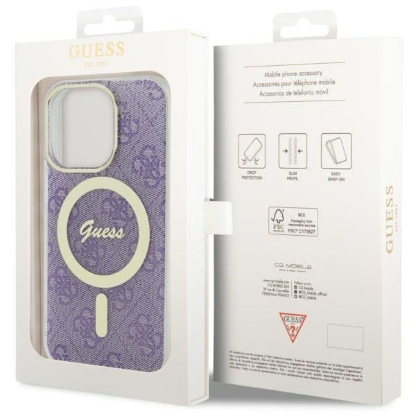 Guess GUHMP14LH4STU iPhone 14 Pro 6.1&quot; purpurowy/purple hardcase 4G MagSafe