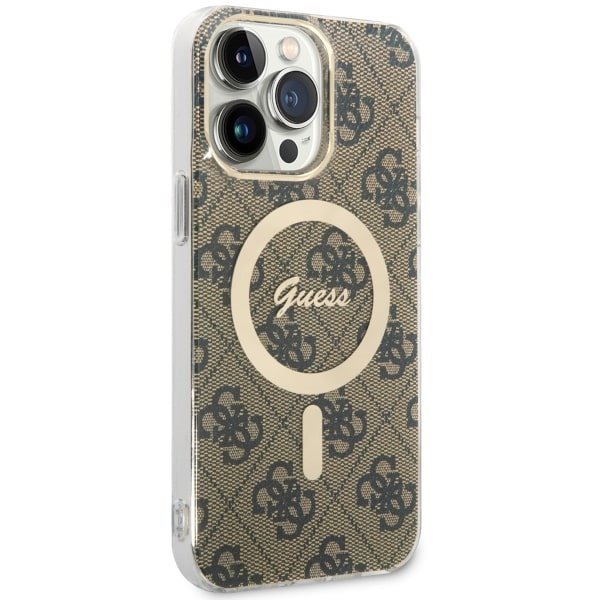 Guess GUHMP14XH4STW iPhone 14 Pro Max 6.7&quot; brązowy/brown hardcase 4G MagSafe