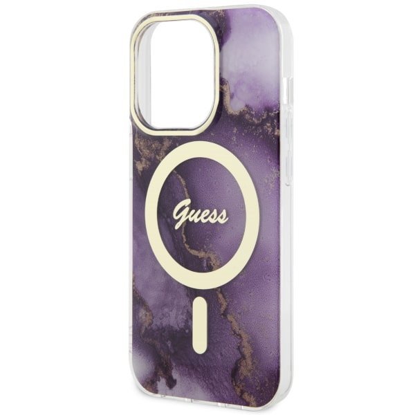Guess GUHMP14XHTMRSU iPhone 14 Pro Max 6.7&quot; purpurowy/purple hardcase Golden Marble MagSafe