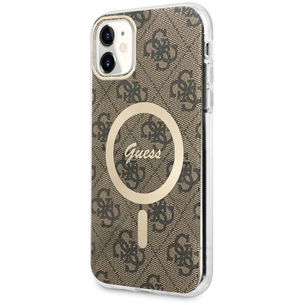 Guess GUHMN61H4STW iPhone 11 6.1&quot; brązowy/brown hardcase 4G MagSafe