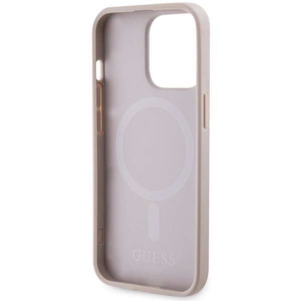 Guess GUHMP13LP4RPSP iPhone 13 Pro / 13 6,1&quot; różowy/pink hardcase 4G Printed Stripes MagSafe
