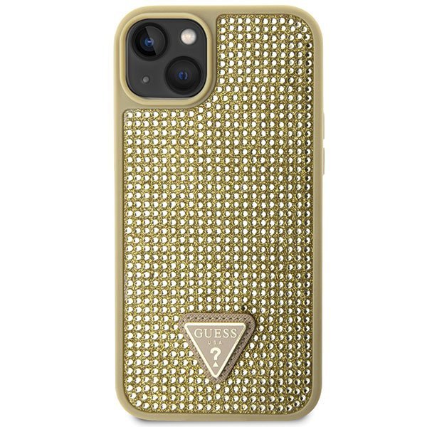 Guess GUHCP14MHDGTPD iPhone 14 Plus / 15 Plus 6.7&quot; złoty/gold hardcase Rhinestone Triangle