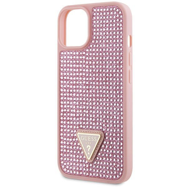 Guess GUHCP14MHDGTPP iPhone 14 Plus / 15 Plus 6.7&quot; różowy/pink hardcase Rhinestone Triangle