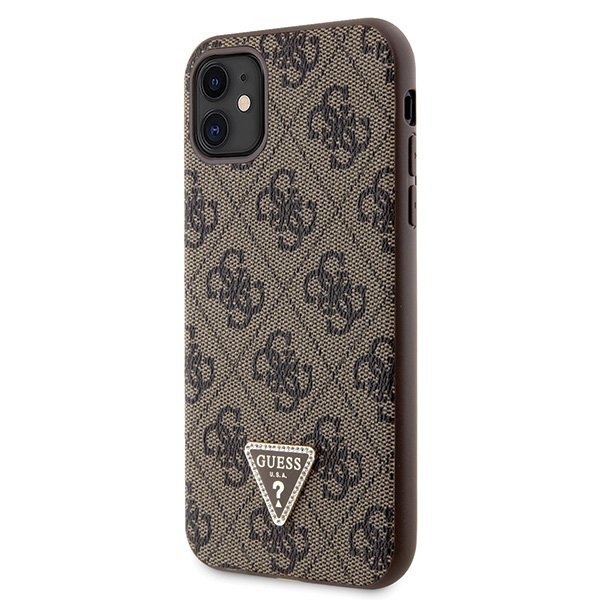 Guess GUHCN61P4TDSCPW iPhone 11 / Xr 6.1&quot; brązowy/brown hardcase Crossbody 4G Metal Logo