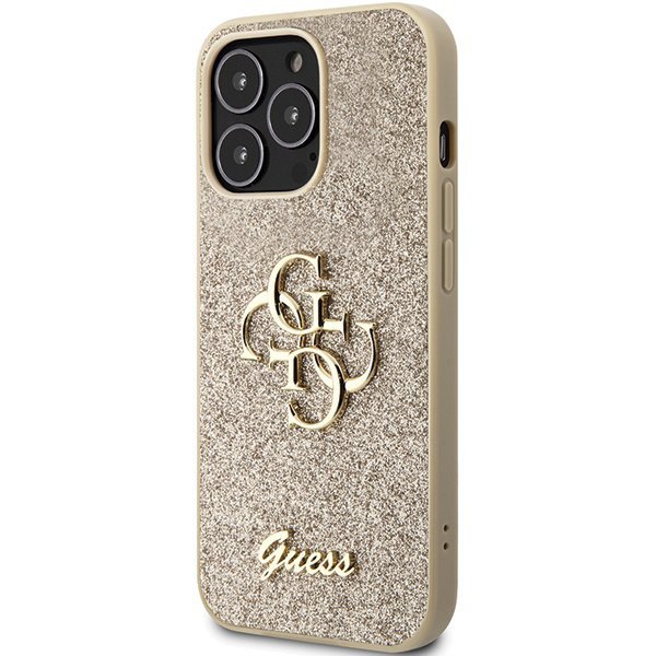 Guess GUHCP13XHG4SGD iPhone 13 Pro Max 6.7&quot; złoty/gold hardcase Glitter Script Big 4G