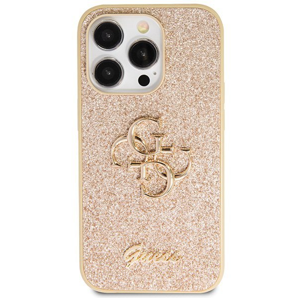 Guess GUHCP14LHG4SGD iPhone 14 Pro 6.1&quot; złoty/gold hardcase Glitter Script Big 4G