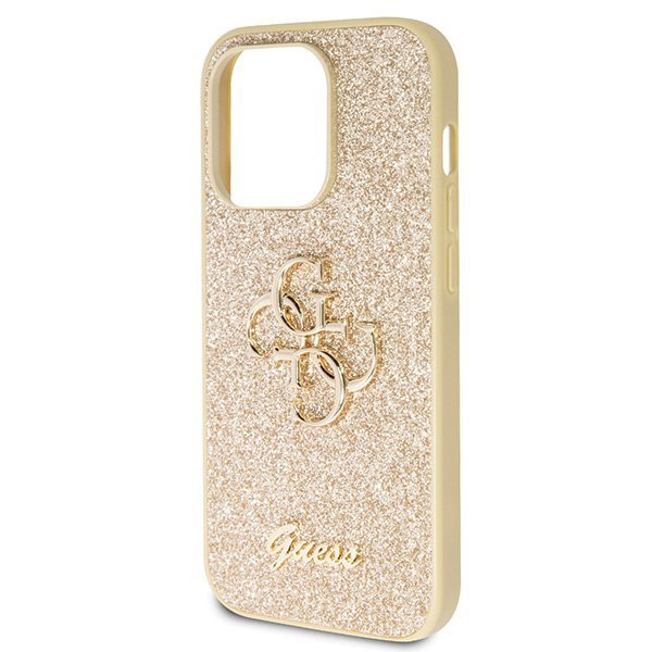 Guess GUHCP14LHG4SGD iPhone 14 Pro 6.1&quot; złoty/gold hardcase Glitter Script Big 4G