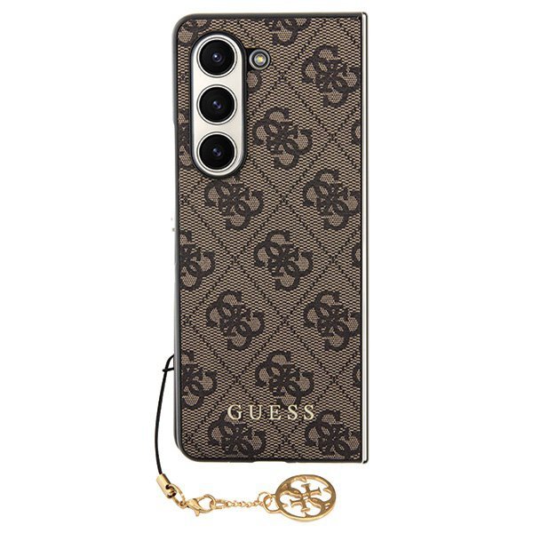 Guess GUHCZFD5GF4GBR F946 Z Fold5brązowy/brown hardcase 4G Charms Collection