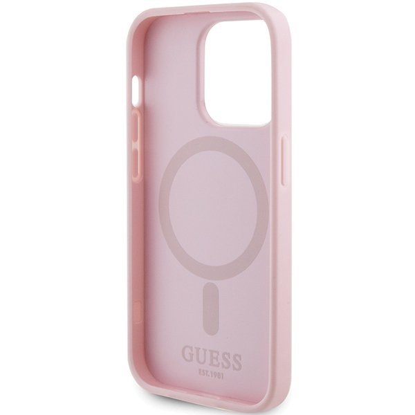 Guess GUHMP14LPSAHMCP iPhone 14 Pro 6,1&quot; różowy/pink hardcase Saffiano MagSafe