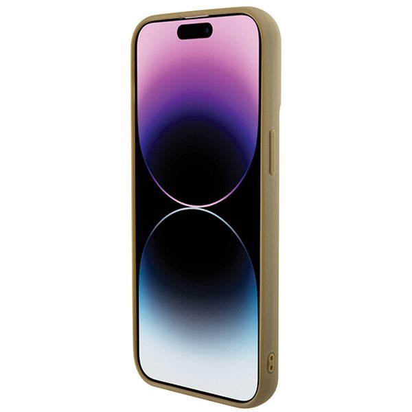 Guess GUHCP15XPMSDGSD iPhone 15 Pro Max 6.7&quot; złoty/gold hardcase Disco Metal Script