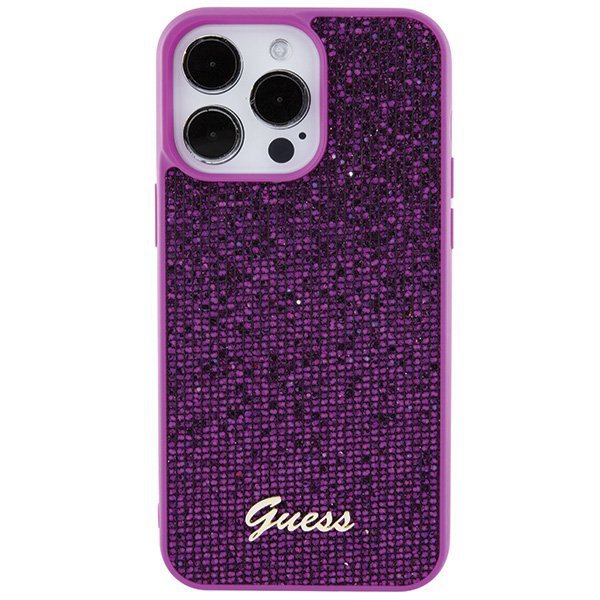 Guess GUHCP15XPMSDGSF iPhone 15 Pro Max 6.7&quot; fuksja/fuschia hardcase Disco Metal Script