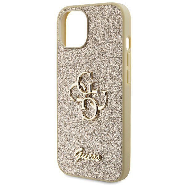 Guess GUHCP15SHG4SGD iPhone 15 / 14 / 13 6.1&quot; złoty/gold hardcase Glitter Script Big 4G