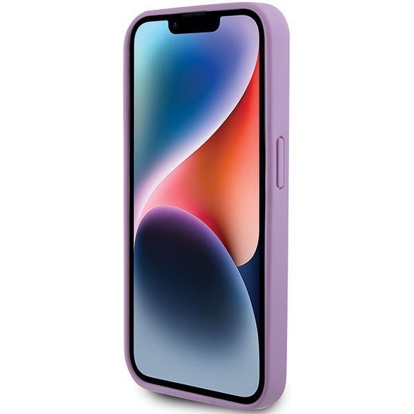 Guess GUHCP15XP4EPMU iPhone 15 Pro Max 6.7&quot; fioletowy/light purple hardcase Leather 4G Stamped