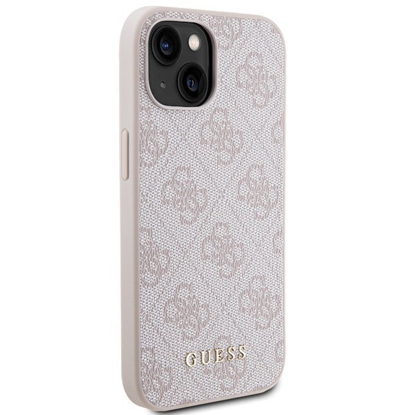 Guess GUHCP15MG4GFPI iPhone 15 Plus / 14 Plus 6.7&quot; różowy/pink hard case 4G Metal Gold Logo