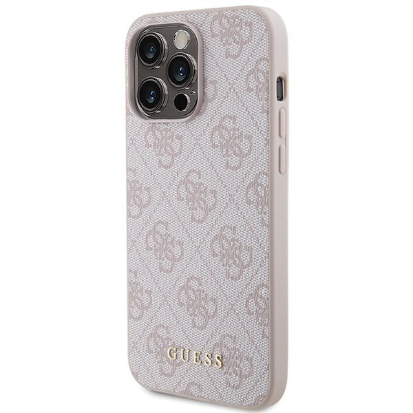 Guess GUHCP15XG4GFPI iPhone 15 Pro Max 6.7&quot; różowy/pink hard case 4G Metal Gold Logo