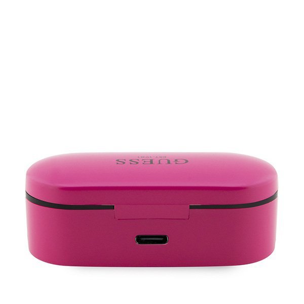 Guess słuchawki Bluetooth GUTWST31EMTWS + stacja dokująca magenta
