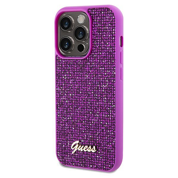 Guess GUHCP14XPMSDGSF iPhone 14 Pro Max 6.7&quot; fuksja/fuschia hardcase Disco Metal Script