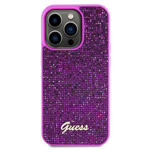 Guess GUHCP14XPMSDGSF iPhone 14 Pro Max 6.7&quot; fuksja/fuschia hardcase Disco Metal Script
