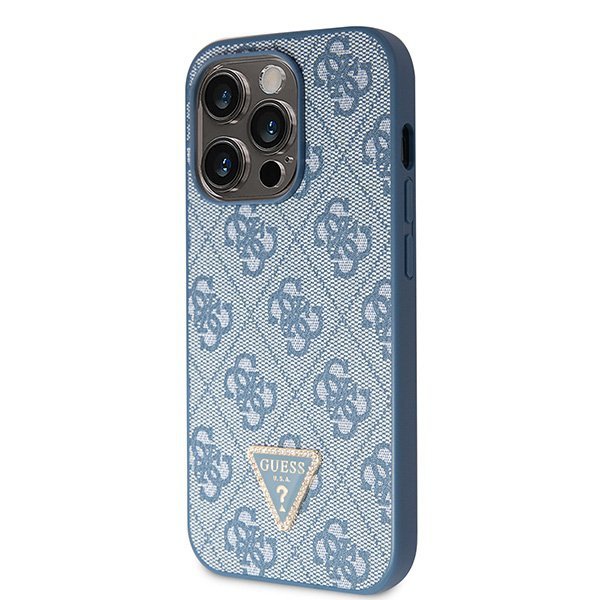 Guess GUHCP14LP4TDSCPB iPhone 14 Pro 6.1&quot; niebieski/blue hardcase Crossbody 4G Metal Logo