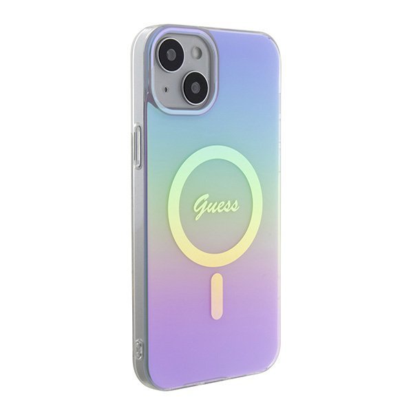 Guess GUHMP15SHITSU iPhone 15 / 14 / 13 6.1&quot; fioletowy/purple hardcase IML Iridescent MagSafe