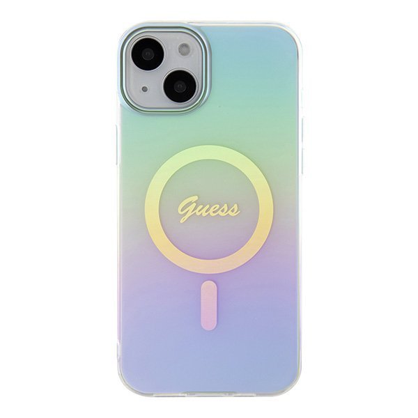 Guess GUHMP15MHITSQ iPhone 15 Plus / 14 Plus 6.7&quot; turkusowy/turquoise hardcase IML Iridescent MagSafe