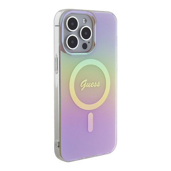Guess GUHMP15XHITSP iPhone 15 Pro Max 6.7&quot; różowy/pink hardcase IML Iridescent MagSafe