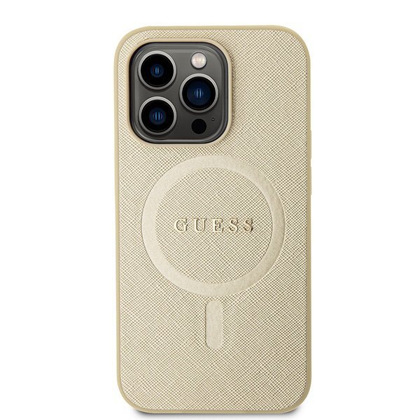 Guess GUHMP15XPSAHMCB iPhone 15 Pro Max 6.7&quot; złoty/gold hardcase Saffiano MagSafe