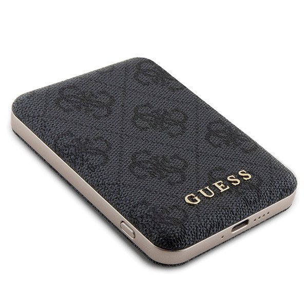 Zestaw Guess GUBPM5P15X4GEMGK iPhone15 Pro Max 6.7&quot; hardcase + Powerbank 5000mAh MagSafe czarny/black 4G Metal Logo