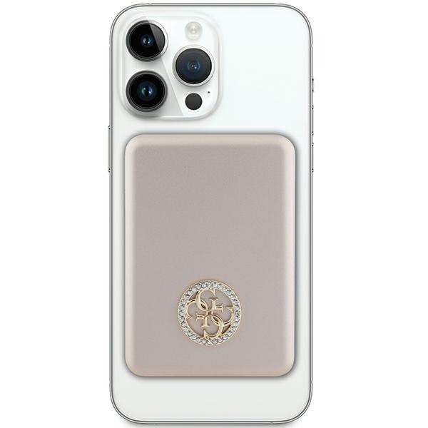 Guess Powerbank indukcyjny 15WGUPBM5AL4DMD 5000mAh złoty/gold MagSafe 4G Strassed Metal Logo