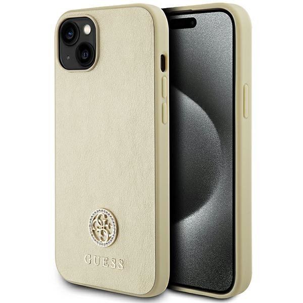 Guess GUHCP15MPS4DGPD iPhone 15 Plus / 14 Plus 6.7&quot; złoty/gold hardcase Strass Metal Logo