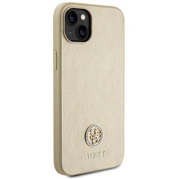 Guess GUHCP15MPS4DGPD iPhone 15 Plus / 14 Plus 6.7&quot; złoty/gold hardcase Strass Metal Logo