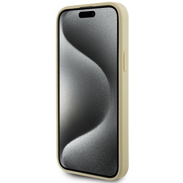 Guess GUHCP15MPS4DGPD iPhone 15 Plus / 14 Plus 6.7&quot; złoty/gold hardcase Strass Metal Logo