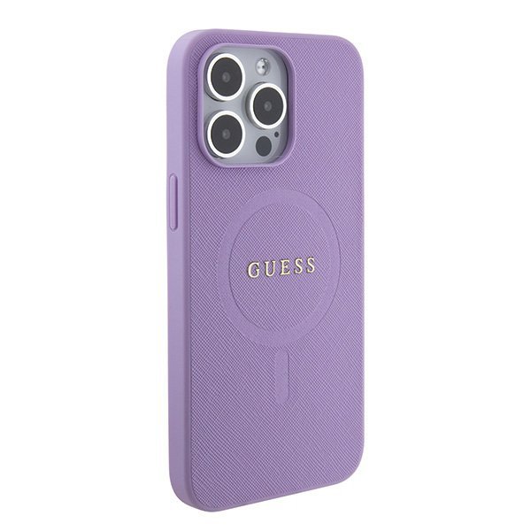 Guess GUHMP15XPSAHMCU iPhone 15 Pro Max 6.7&quot; fioletowy/purple hardcase Saffiano MagSafe