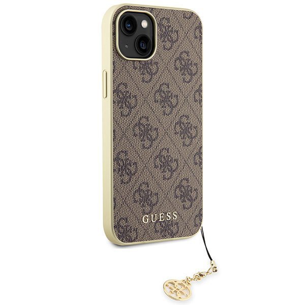 Guess GUHCP15MGF4GBR iPhone 15 Plus / 14 Plus 6.7&quot; brązowy/brown hardcase 4G Charms Collection