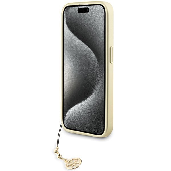 Guess GUHCP15LGF4GGR iPhone 15 Pro 6.1&quot; szary/grey hardcase 4G Charms Collection