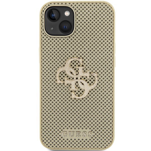 Guess GUHCP15SPSP4LGD iPhone 15 / 14 / 13 6.1&quot; złoty/gold hardcase Perforated 4G Glitter