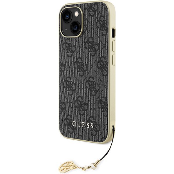 Guess GUHCP15SGF4GGR iPhone 15 / 14 / 13 6.1&quot; szary/grey hardcase 4G Charms Collection