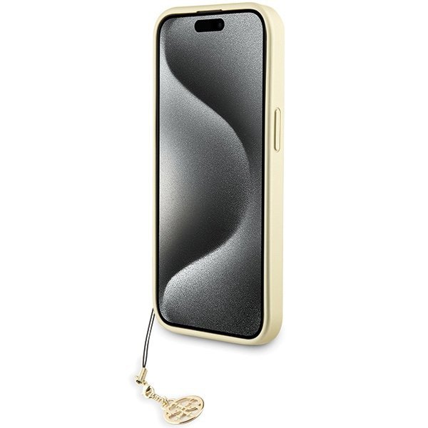 Guess GUHCP15SGF4GGR iPhone 15 / 14 / 13 6.1&quot; szary/grey hardcase 4G Charms Collection