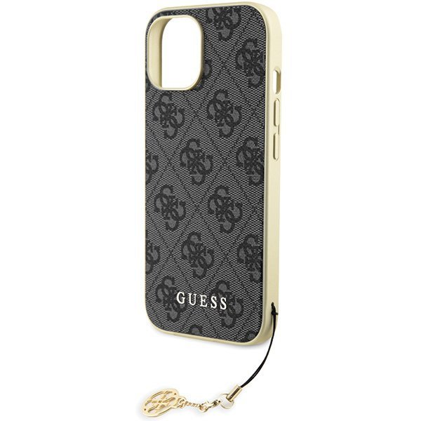 Guess GUHCP15SGF4GGR iPhone 15 / 14 / 13 6.1&quot; szary/grey hardcase 4G Charms Collection
