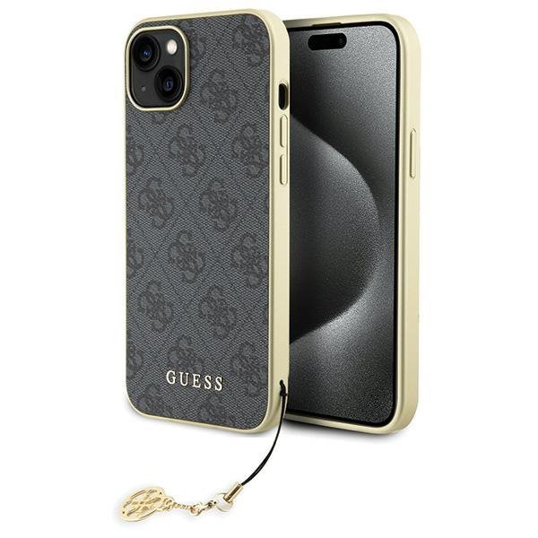 Guess GUHCP15MGF4GGR iPhone 15 Plus/ 14 Plus 6.7&quot; szary/grey hardcase 4G Charms Collection