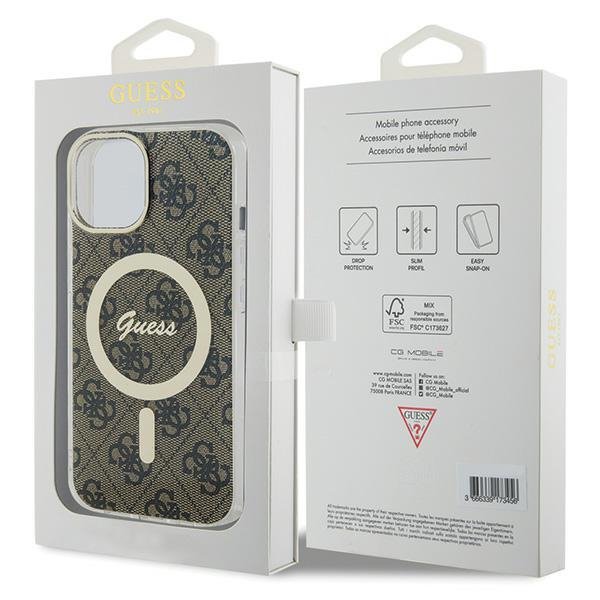 Guess GUHMP15MH4STW iPhone 15 Plus / 14 Plus 6.7&quot; brązowy/brown hardcase IML 4G MagSafe
